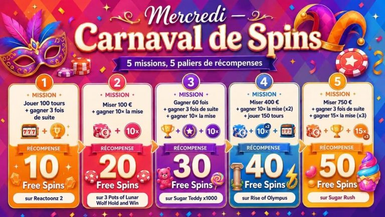 Arlequin Casino free spins