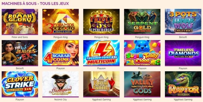 Arlequin Casino machines à sous